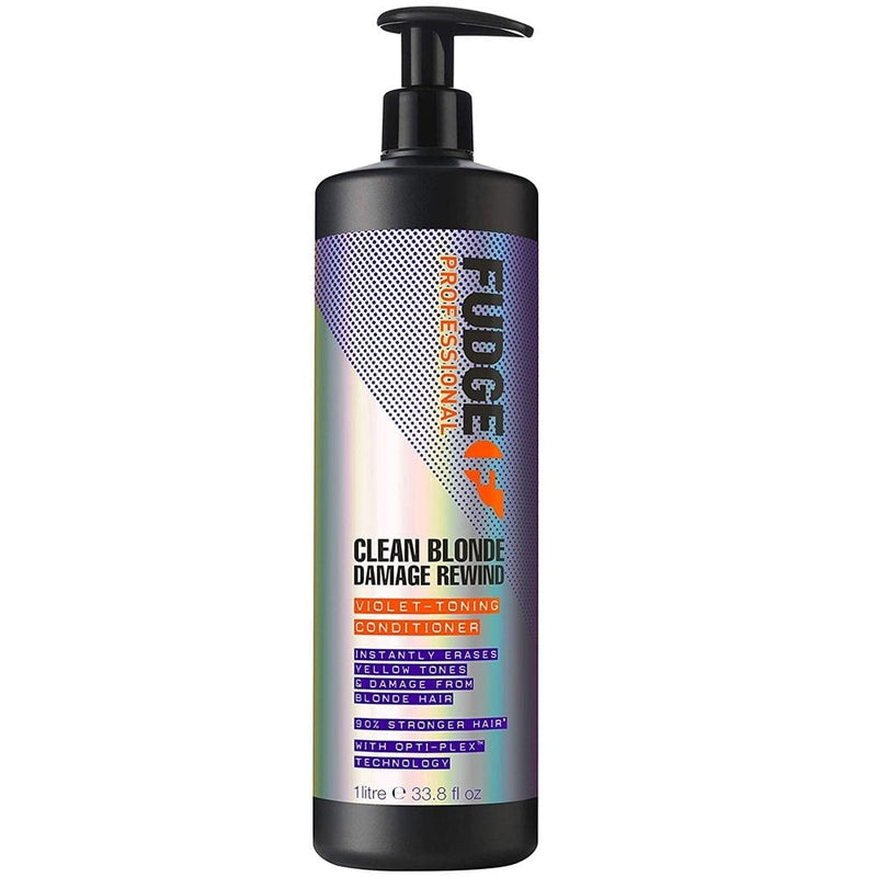 Fudge Professional Clean Blonde Damage Rewind Violet-Toning Conditioner 1 Litre