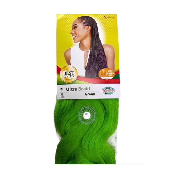 Xpression Ultra Braid Hair Extenstion For Braiding 82'' 165g - (Colour Green)