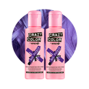 Crazy Color Semi Permanent Hot Purple Hair Color 100ml (Pack Of 2).