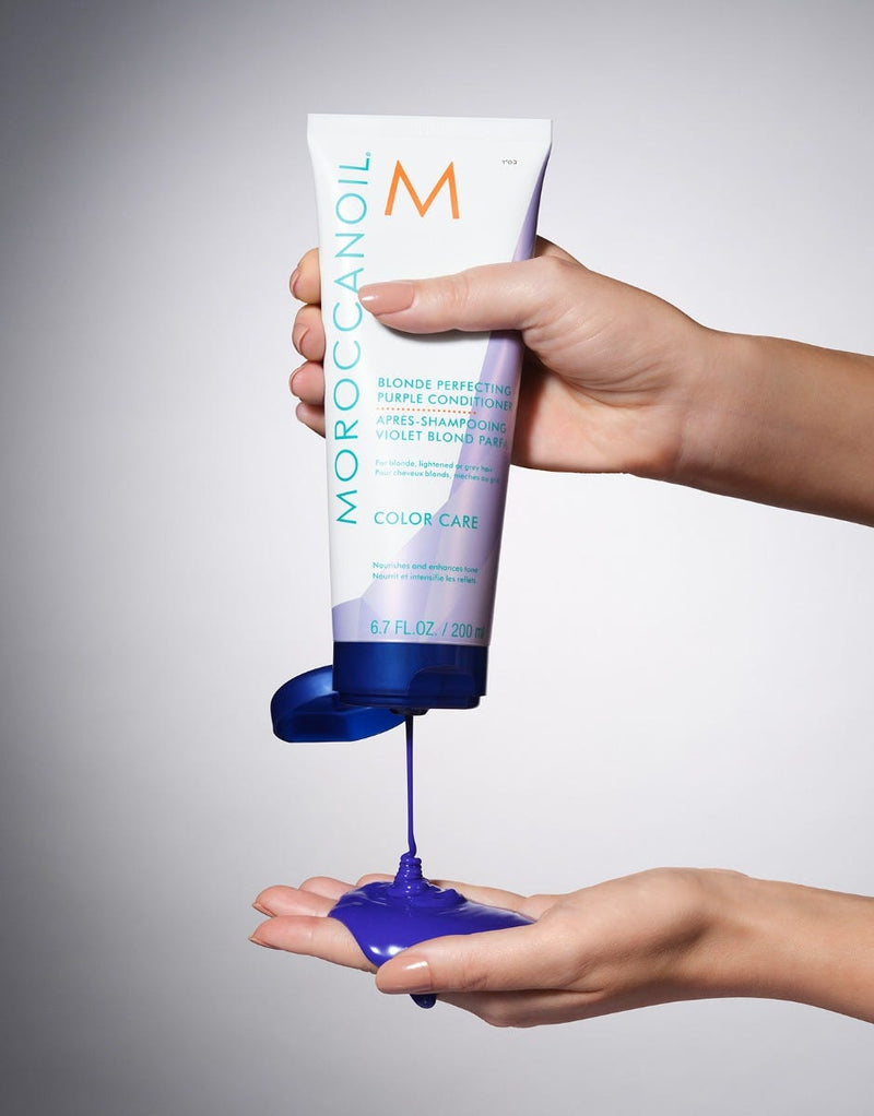 Moroccanoil Blonde Perfecting Purple Conditioner - For Blonde, Lightened Brunette, and Grey 200ml