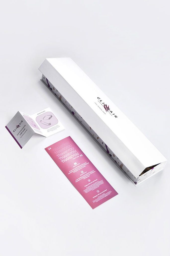 Double Wefted Full Head Remy Clip in Human Hair Extensions - Pink