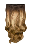 Double Wefted Full Head Clip in Balayage Hair Extensions - Chestnut Honey | Cliphair Hair Extension
