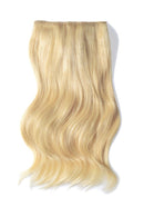 Double Wefted Full Head Remy Clip in Human Hair Extensions - Bleach Blonde (