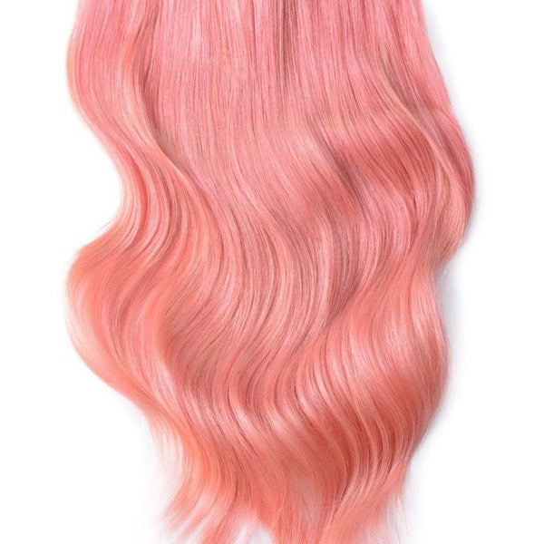 Pink human deals hair extensions
