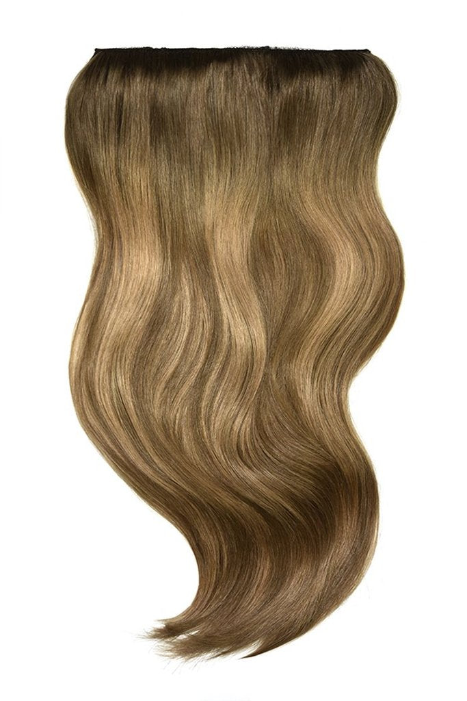 Double Wefted Full Head Clip in Balayage Hair Extensions - Soft Bronze | Cliphair Hair Extension