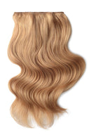 Double Wefted Full Head Remy Clip in Human Hair Extensions - Strawberry/Ginger Blonde (