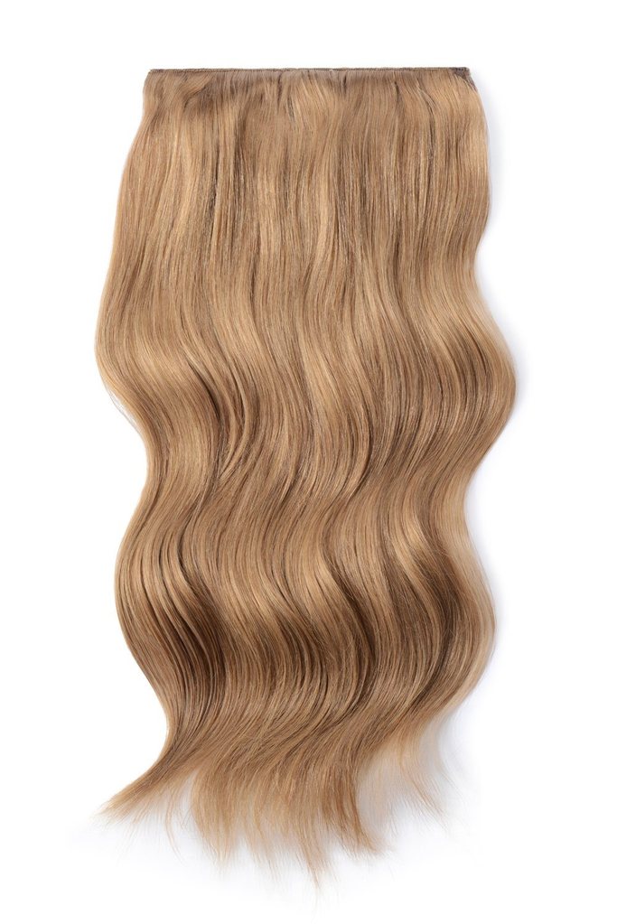 Double Wefted Full Head Remy Clip in Human Hair Extensions - Lightest Brown (