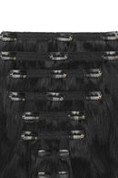 Double Wefted Full Head Remy Clip in Ombre Human Hair Extensions - (