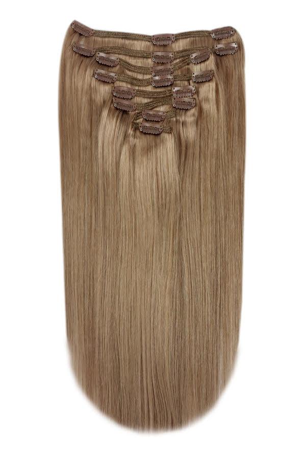Full Head Remy Clip in Human Hair Extensions - Dark Blonde (