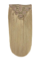 Full Head Remy Clip in Human Hair Extensions - Lightest Brown (