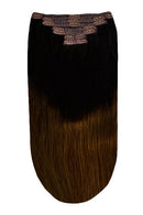 Full Head Remy Clip in Human Hair Extensions - Ombre (