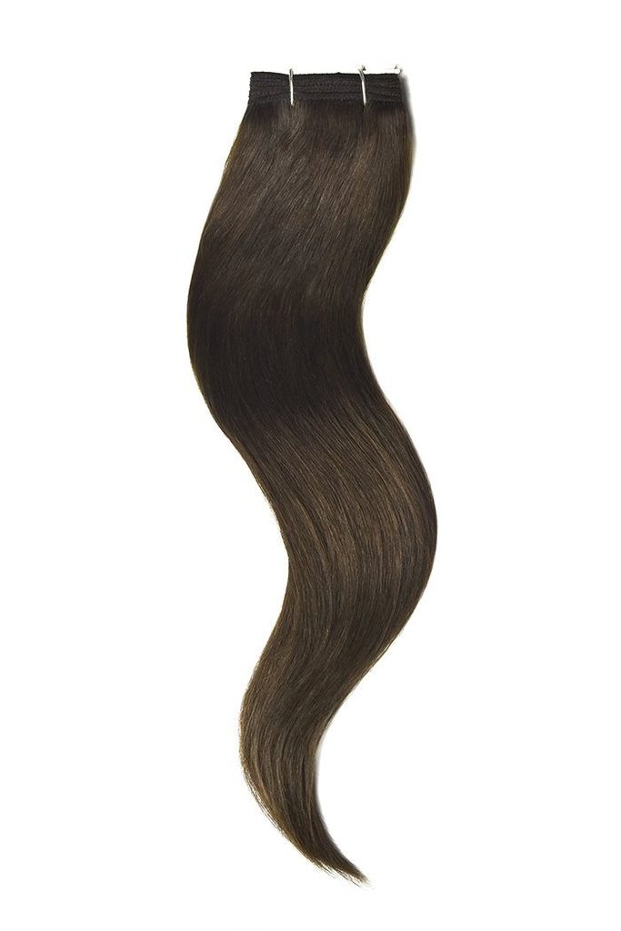Remy Human Hair Weft/Weave Extensions - (Chocolate) Medium Brown (
