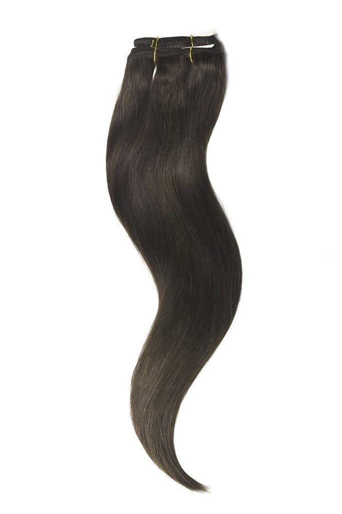 Remy Human Hair Weft/Weave Extensions - Dark Brown (