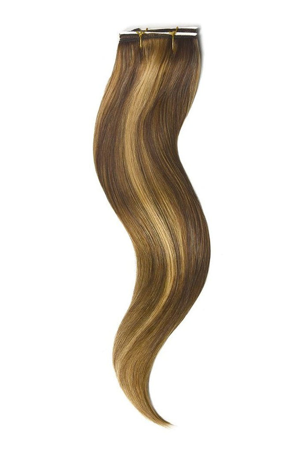 Remy Human Hair Weft/Weave Extensions - Light Brown/Ginger Blonde Mix (#6/27)
