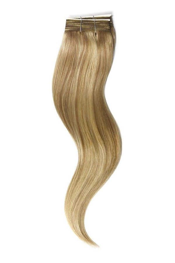 Remy Human Hair Weft/Weave Extensions - Lightest Brown/Bleach Blonde Mix (#18/613)
