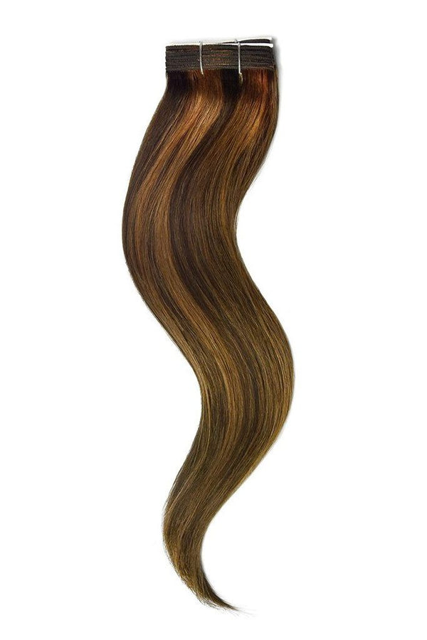 Remy Human Hair Weft/Weave Extensions - Medium Brown/Auburn Mix (#4/30)