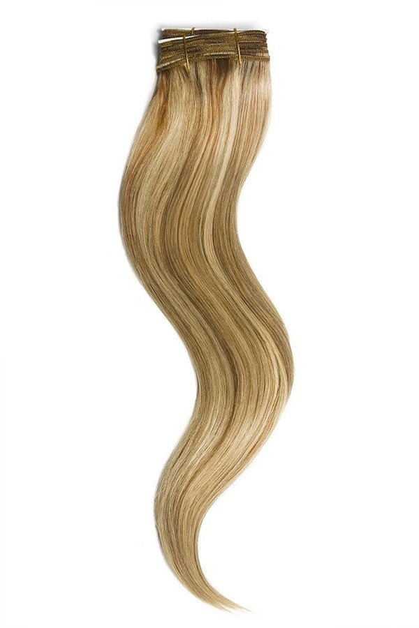 Remy Human Hair Weft/Weave Extensions - Medium Golden Brown/Golden Blonde Mix (#10/16)