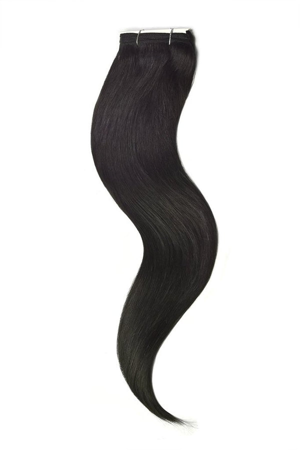 Remy Human Hair Weft/Weave Extensions - Organic Black/Natural Black (#1B)