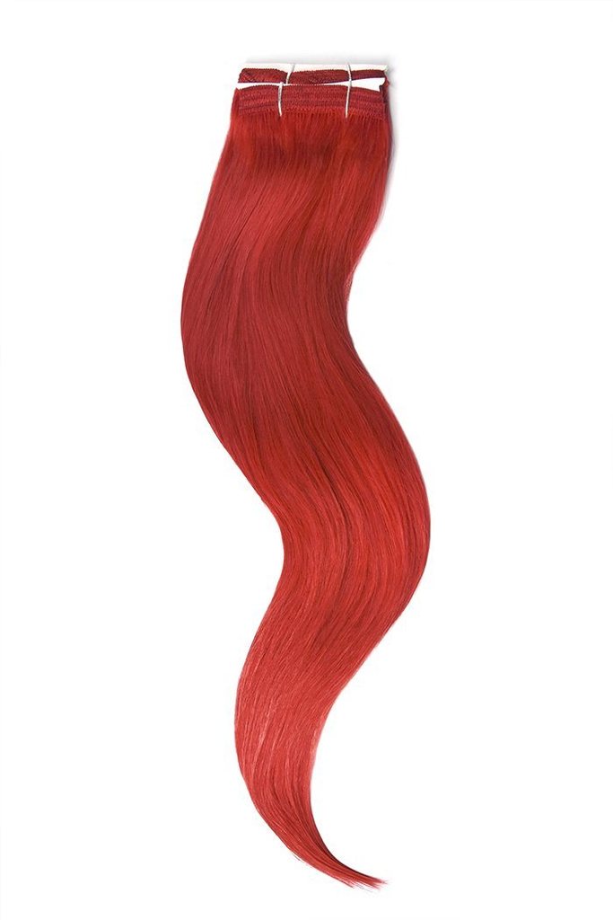 Remy Human Hair Weft/Weave Extensions - Vibrant / Bright Red