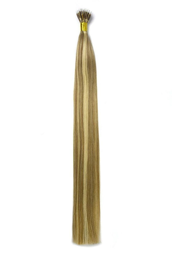 Nano Ring Hair Extensions Double Drawn -Lightest Brown/Bleach Blonde Mix (#18/613)
