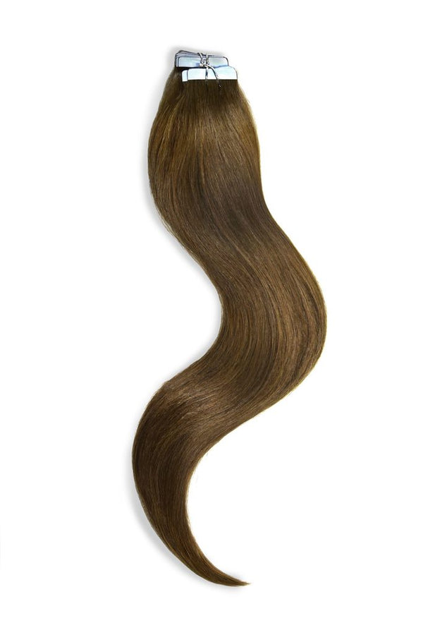 Tape in Human Hair Extensions Light/Chestnut Brown (#6)
