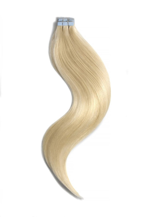 Tape In Human Hair Extensions Lightest Blonde (#60)