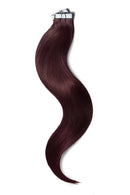 Tape in Remy Human Hair Extensions - Mahogany Red (
