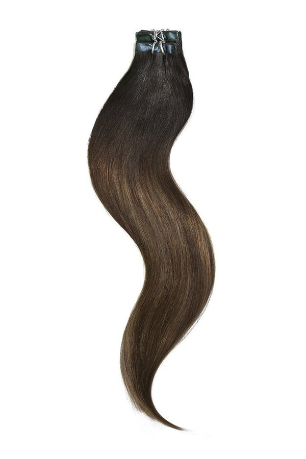 Tape in Balayage Hair Extensions - Dark Espresso Melt