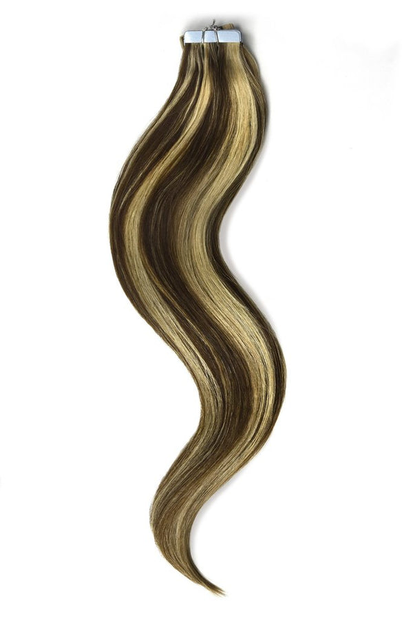 Tape in Remy Human Hair Extensions - #6/613