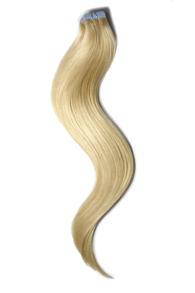 Tape in Remy Human Hair Extensions Light Ash Blonde (