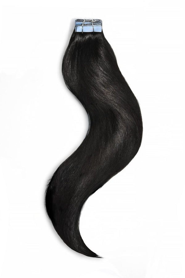 Tape in Remy Human Hair Extension Natural Black (#1B)