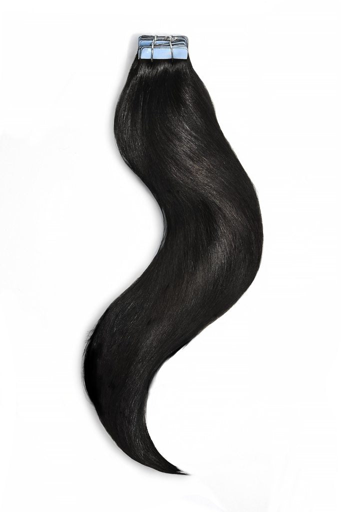 Tape in Remy Human Hair Extension Natural Black (
